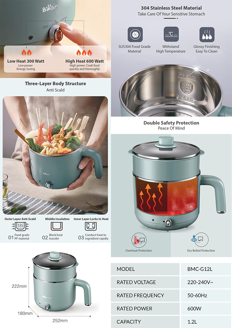 Bear Multi Purpose Multi Cooker Catalog Bear Malaysia